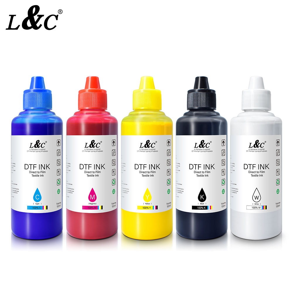 优质补充墨水 100 毫升白色颜料 dtf 墨水 dtf 适用于白色墨水循环 epson p600 r1390 i3200