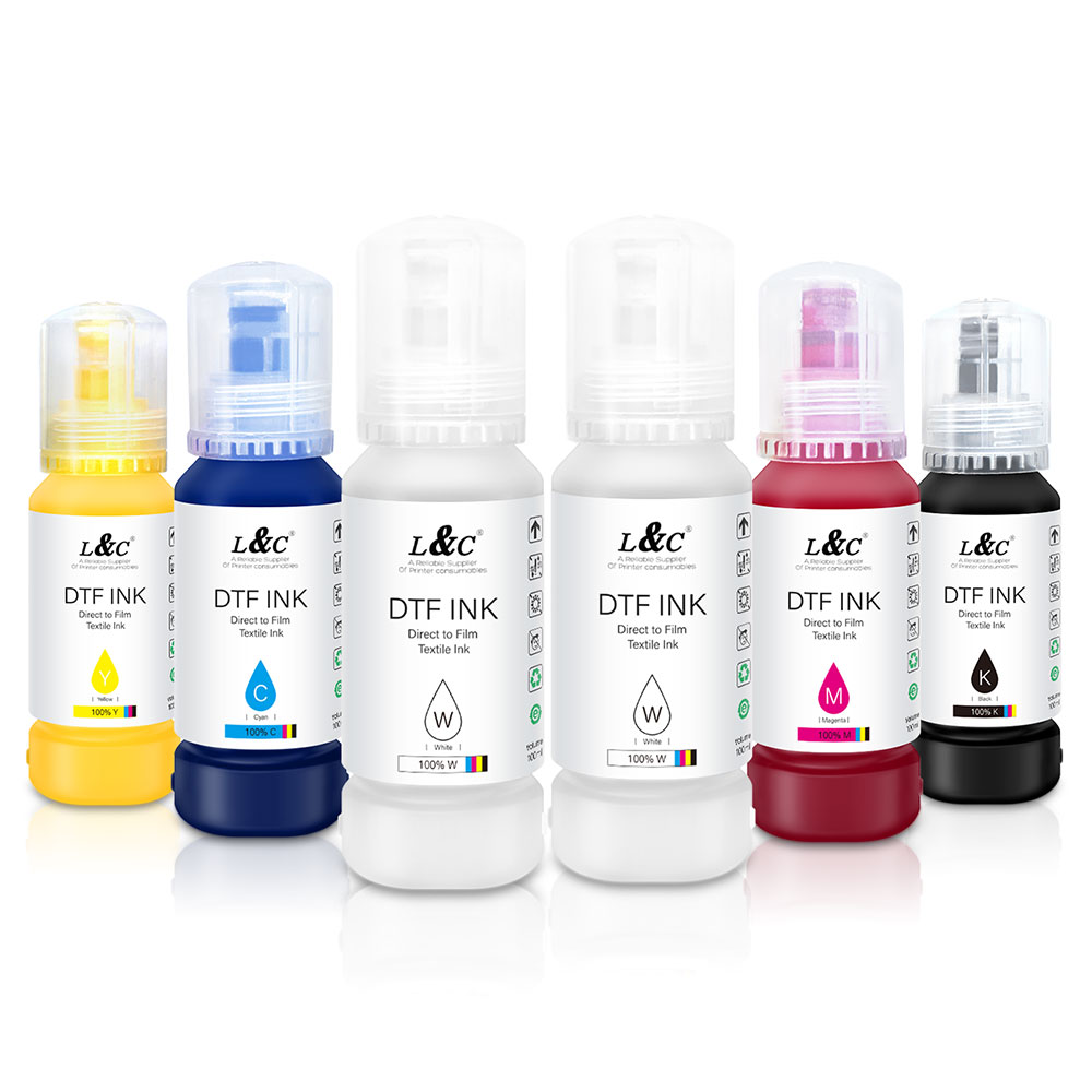 优质补充墨水 100 毫升白色颜料 dtf 墨水 dtf 适用于白色墨水循环 epson p600 r1390 i3200