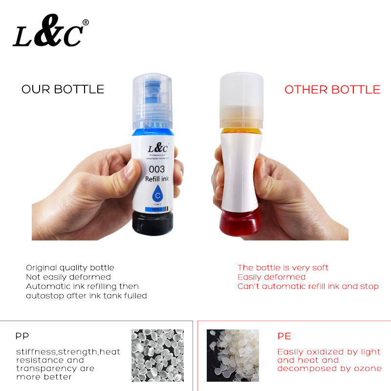 优质 EP003 兼容散装水瓶补充装 Tinta Dye 003 墨水适用于爱普生 L3100 L5196 L3110 L3150 打印机