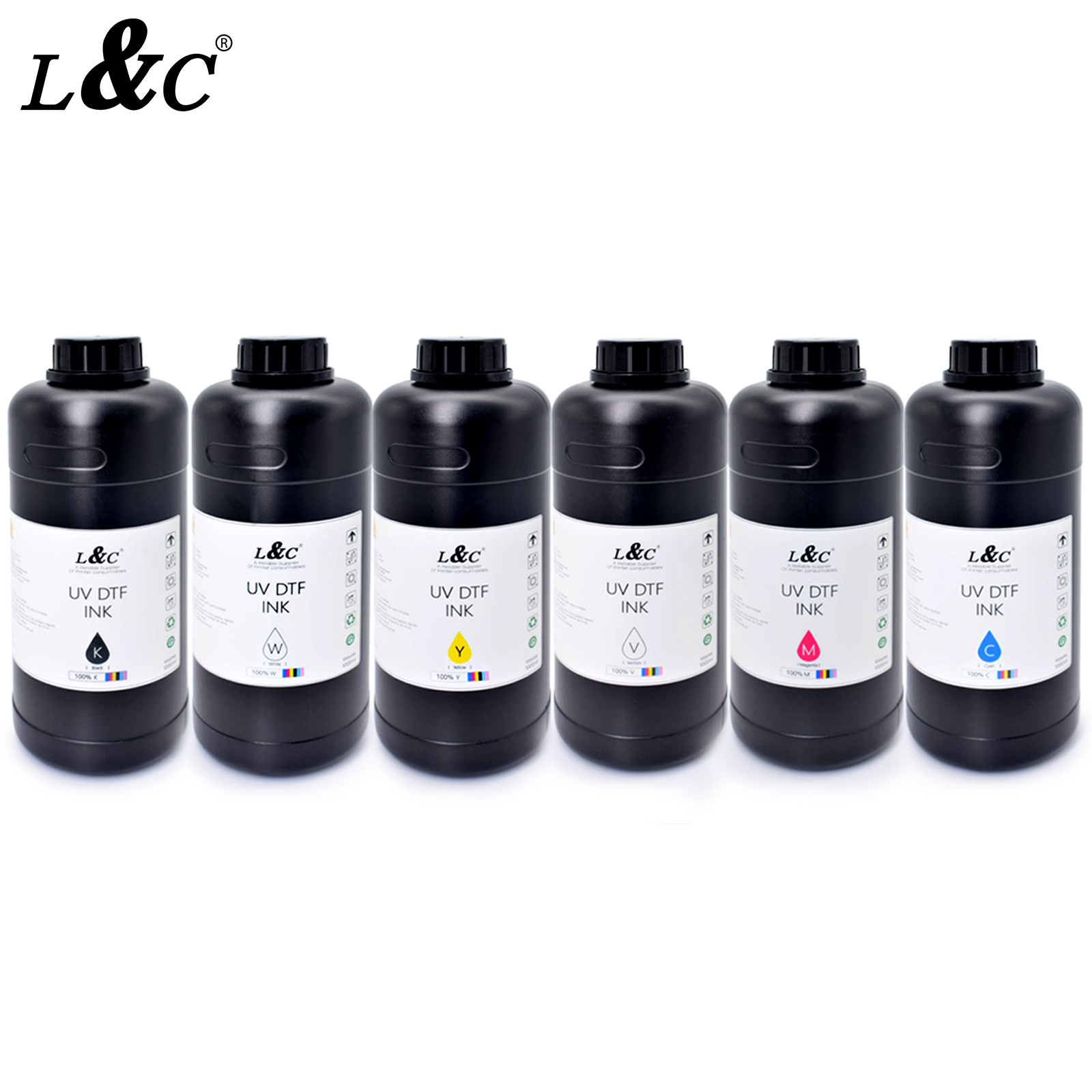 高级纺织补充装 AB UV Dtf 胶片 UV Dtf 墨水适用于爱普生打印机 1390 i3200 dx5 dx7 TX800 XP600